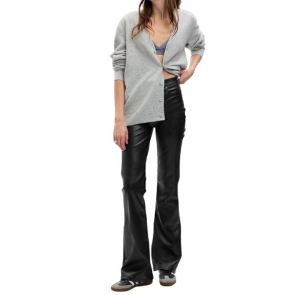 GAP Pants - Gap Womens 29 High Rise Vegan Leather 70s Flare Pant